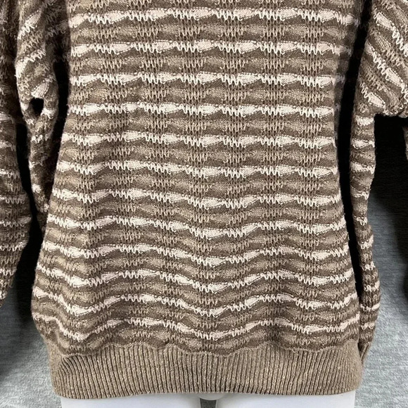 VTG Northern Isles Mens L Crewneck Sweater Ribbed Cuffs Hem Timeless Linen Blend - Picture 8 of 16